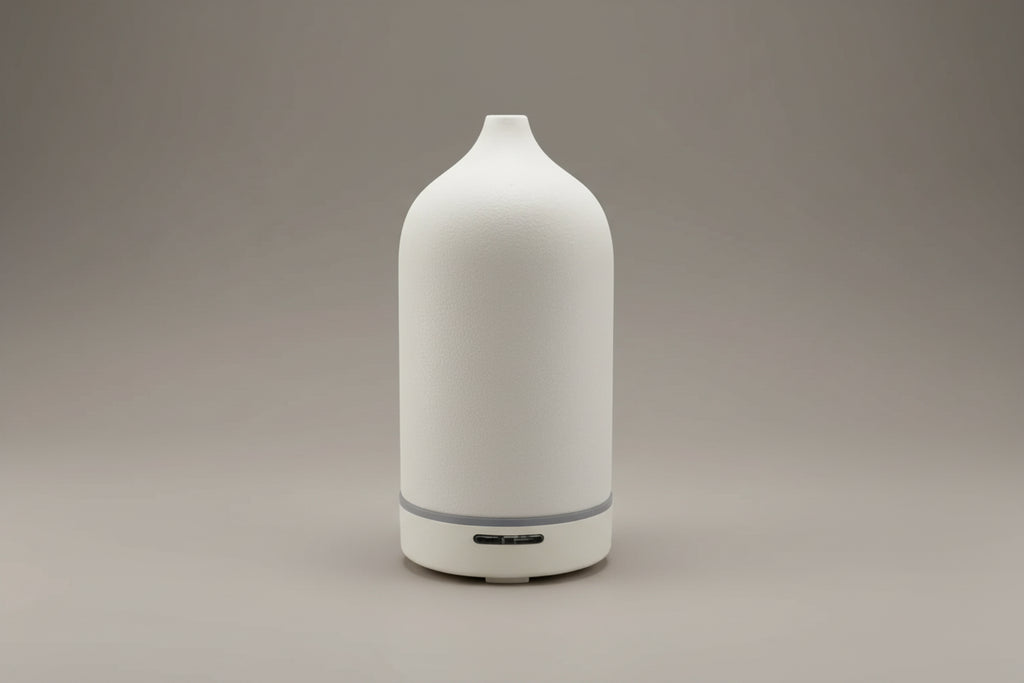 White ceramic diffuser on a white background