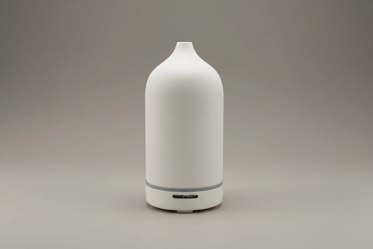 White ceramic diffuser on a white background